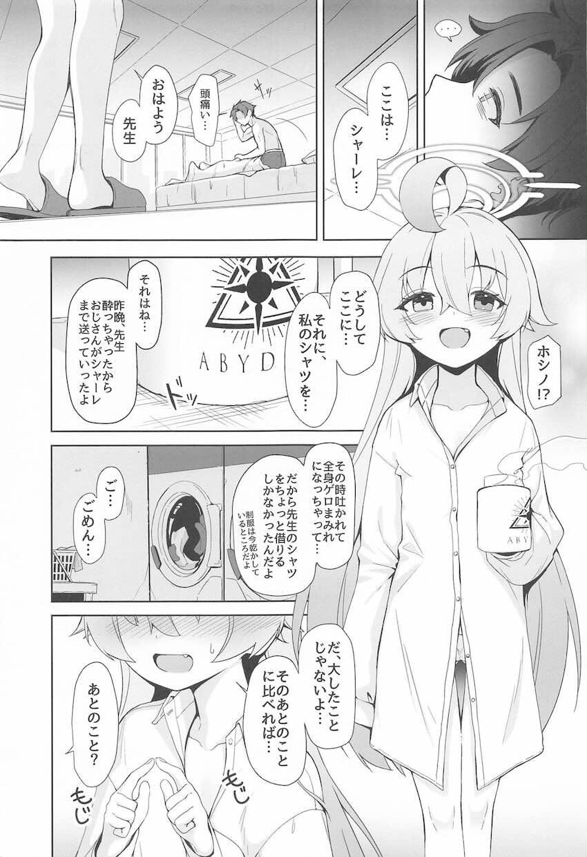 昨晩酔った勢いで処女セックスしちゃったホシノと改めてセックスする本 <> 003