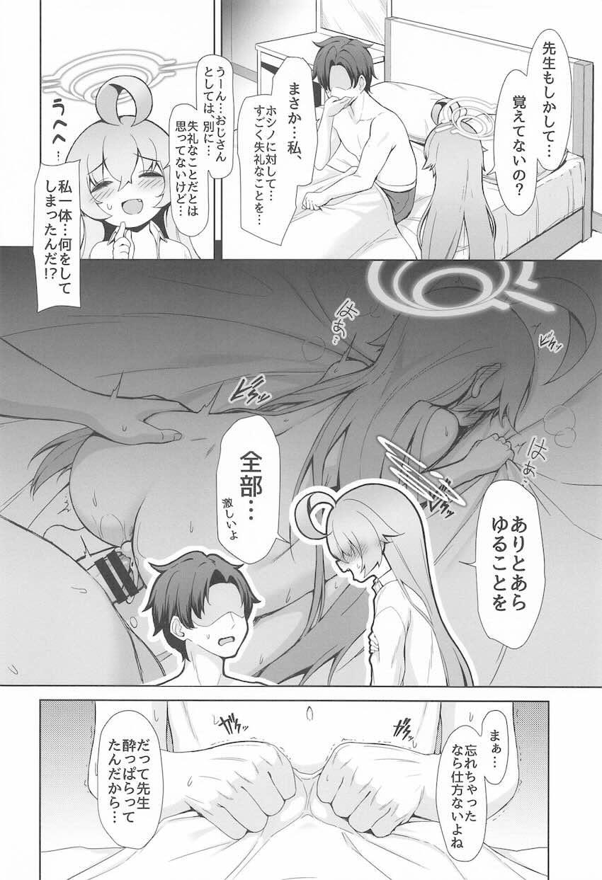 昨晩酔った勢いで処女セックスしちゃったホシノと改めてセックスする本 <> 004