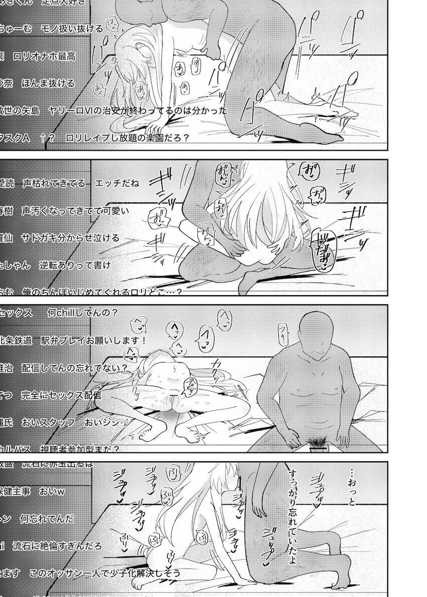 おじさんの口車に乗せられて生配信でお金稼ぎする無知処女クラーラちゃん <> 022