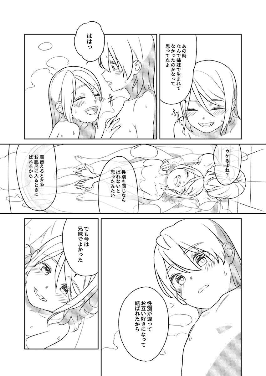 レンとリンがお風呂につかりながら中出しセックス <> 015