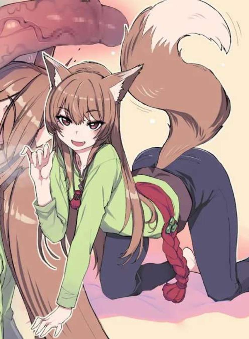 本物オスチンポに屈服！デカチン腹ボゴファックでアヘ顔さらすホロ <> 1