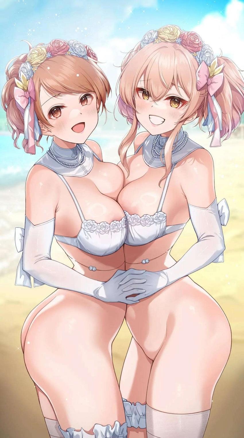 城ヶ崎美嘉と北条加蓮がエロエロウェディング下着で乱交セックス！ <> 002