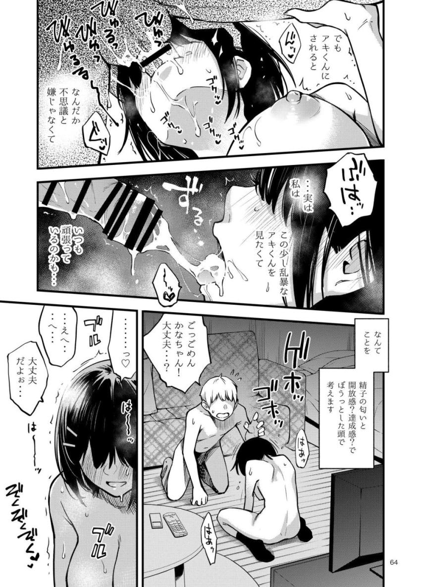 お互いはじめての彼女彼氏。初々しい学生カップルが初体験を機に変態性に目覚めていく話 <> 064