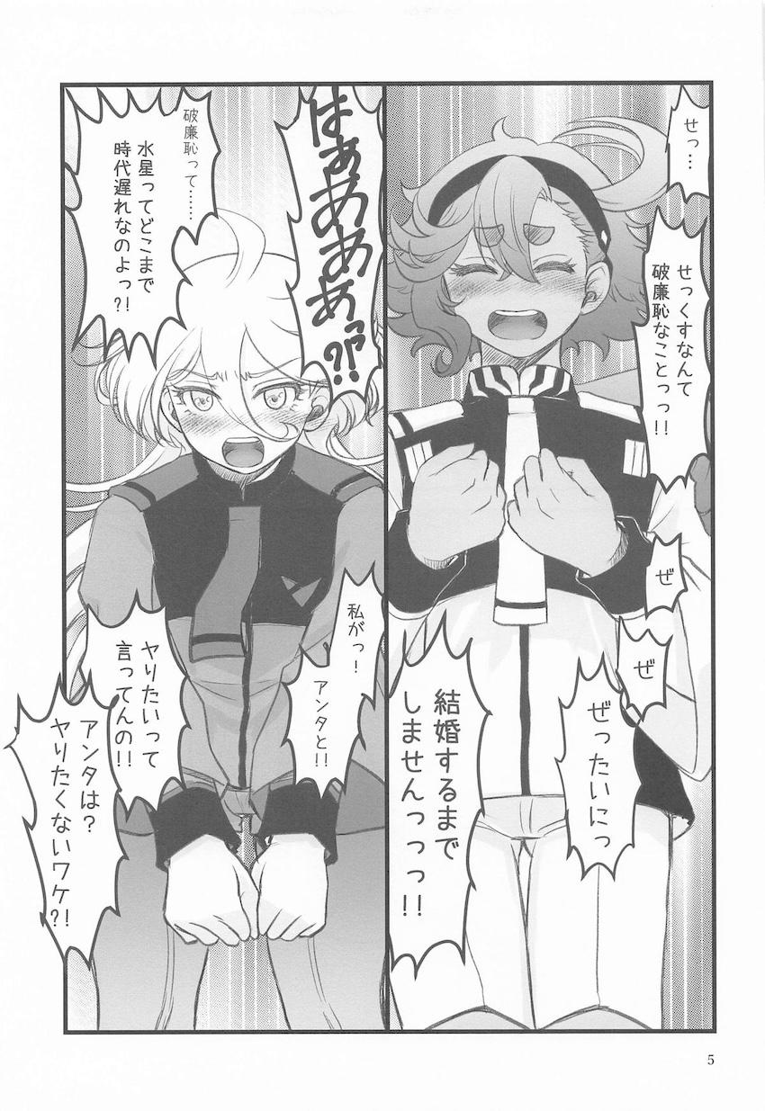 スレッタとミオリネのガチイキ初セックス！ <> 004