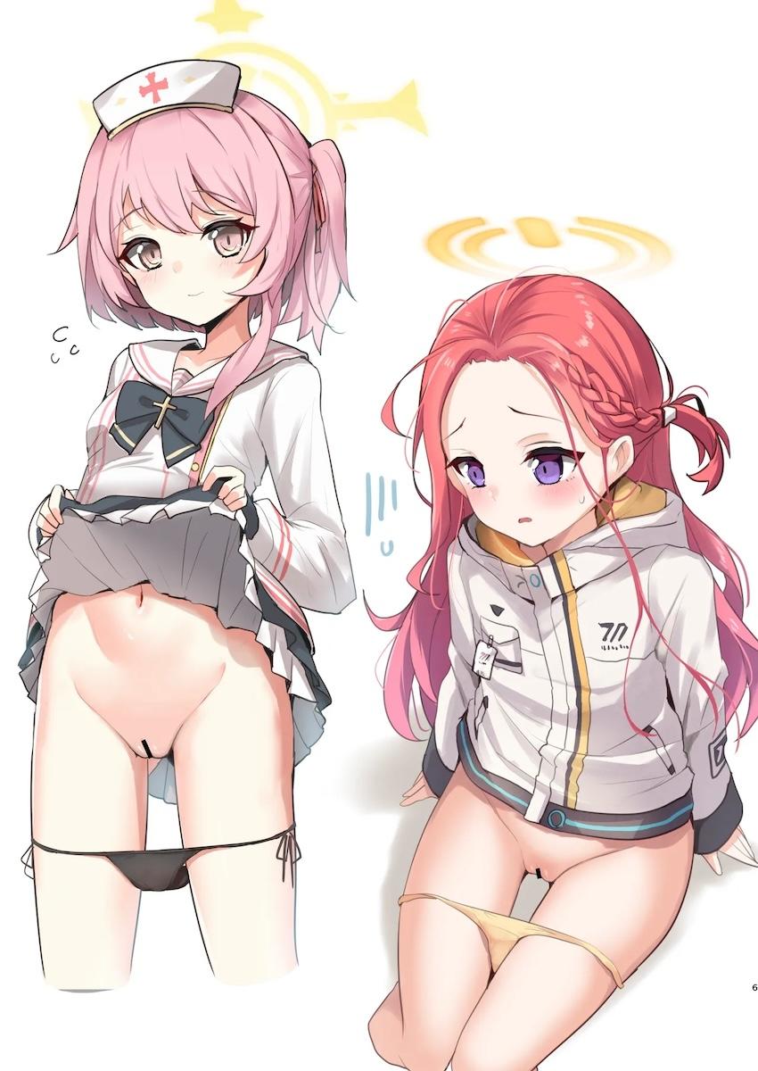 C100スカートたくしあげフルカラーイラスト集 <> 006