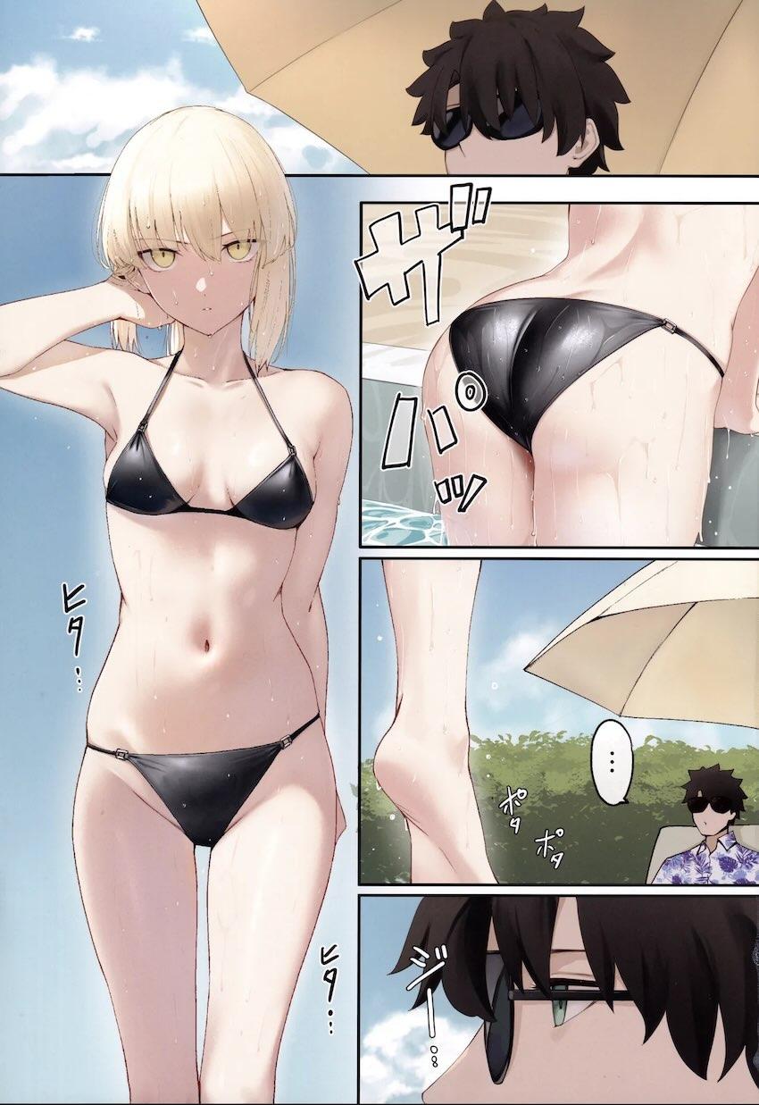 透き通るような白肌が美しいアルトリア・オルタと全裸えっち！ <> 002