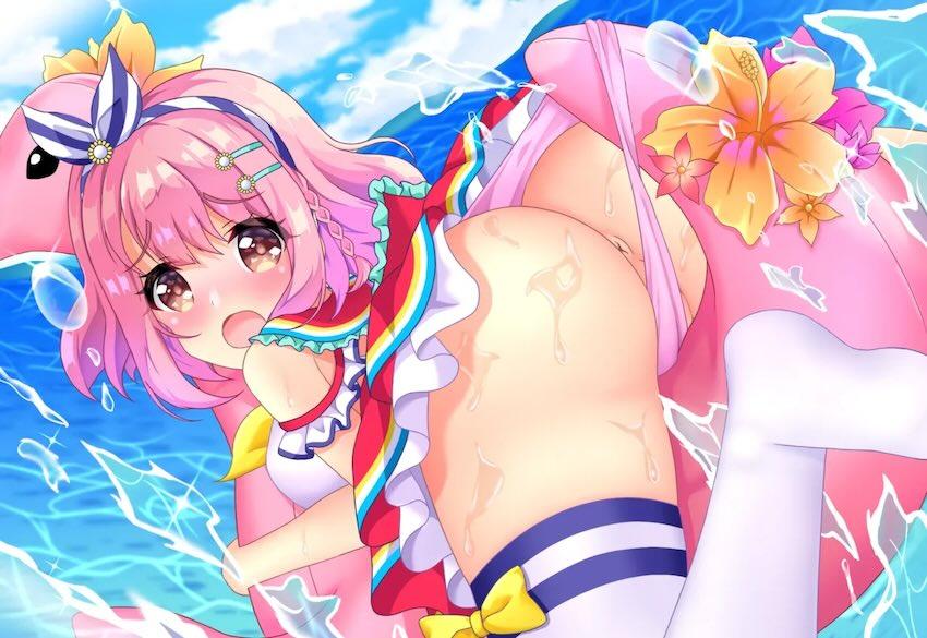 透け乳首ビキニ着た天然後輩彼女とビーチで青姦セックス！ <> 003