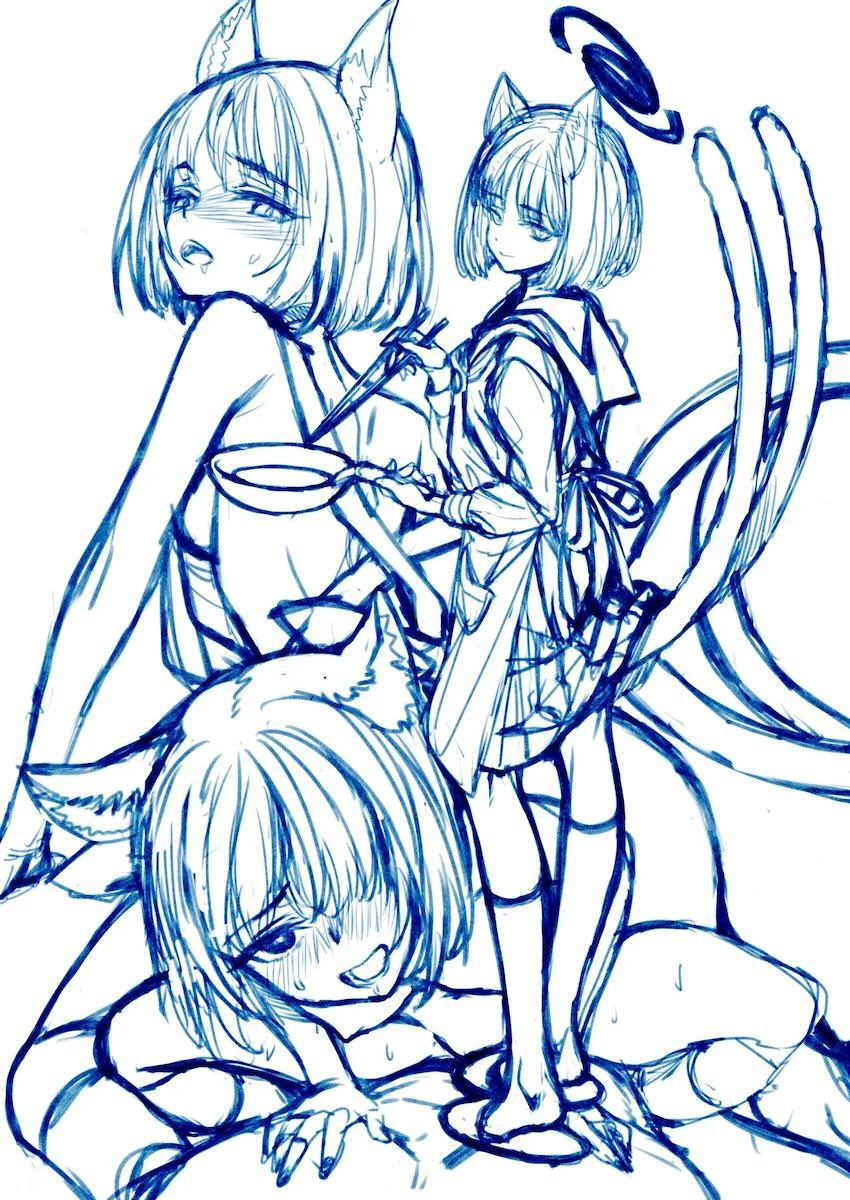 シャーレ当番の生徒達のフルカラーSEXイラスト集 <> 014