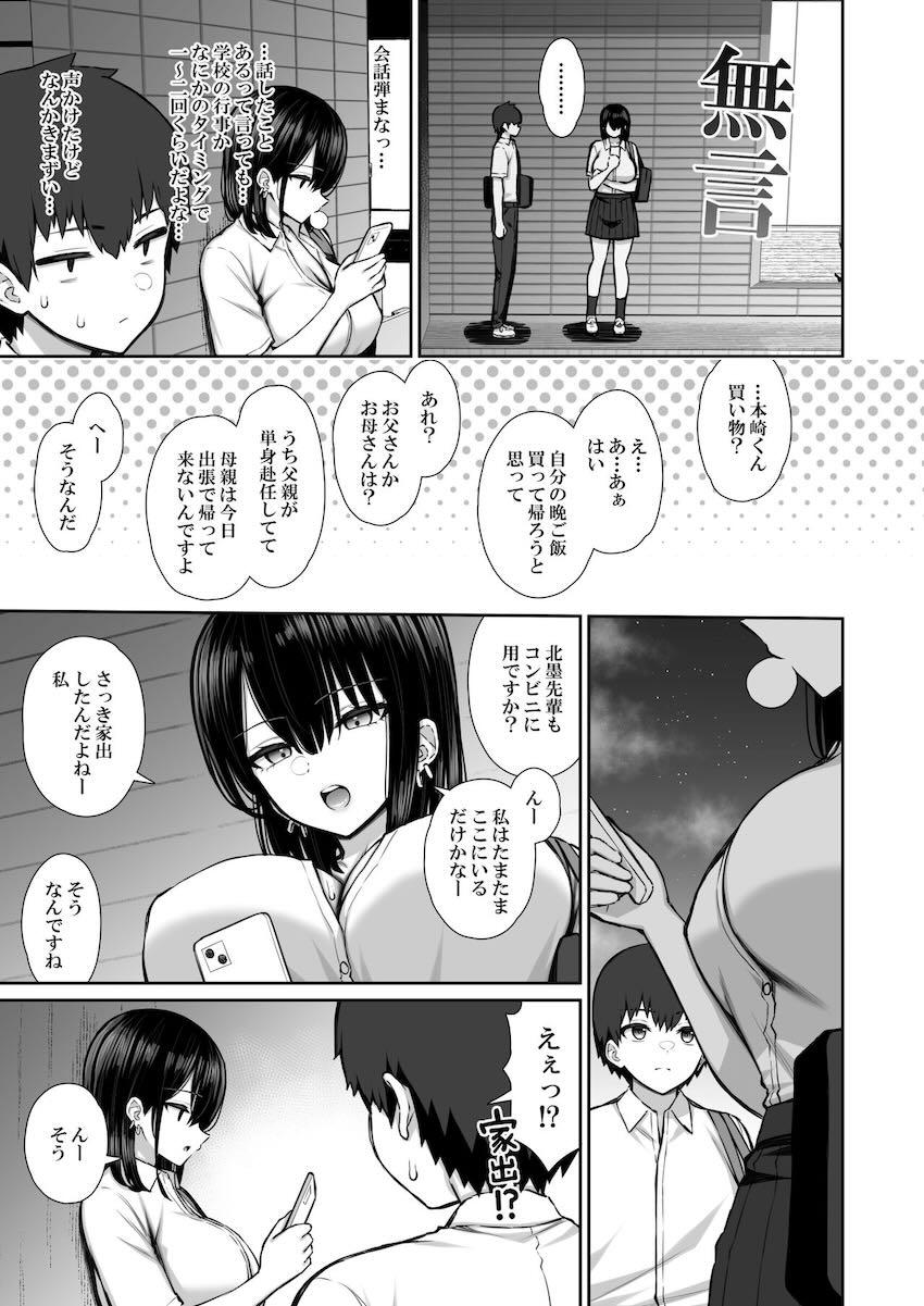 あまり親しくない先輩JKが家出したというので自宅に招いたら童貞卒業できちゃった！ <> 004