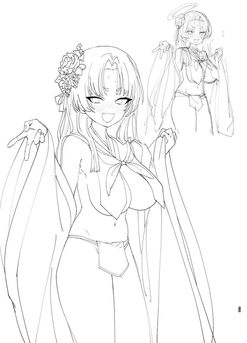 180p超えブルアカラフイラスト総まとめC105 <> 054