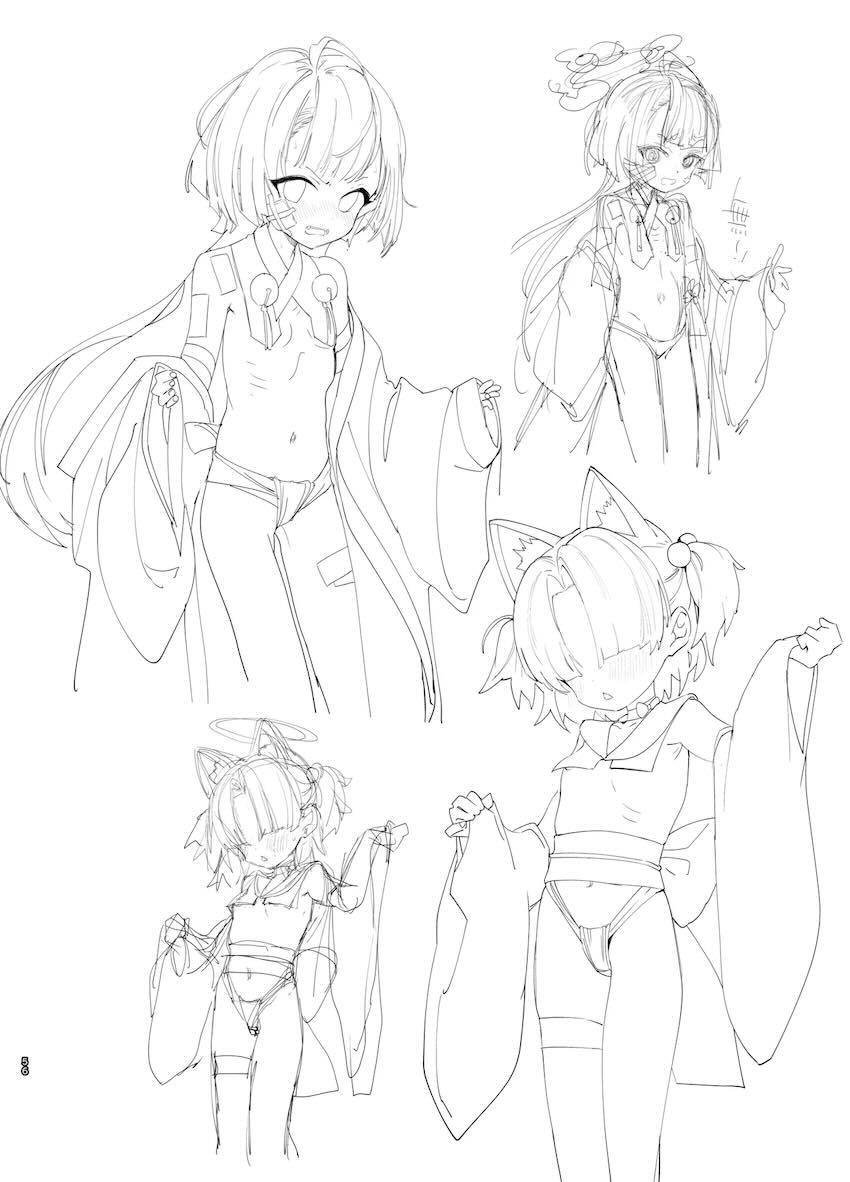 180p超えブルアカラフイラスト総まとめC105 <> 055