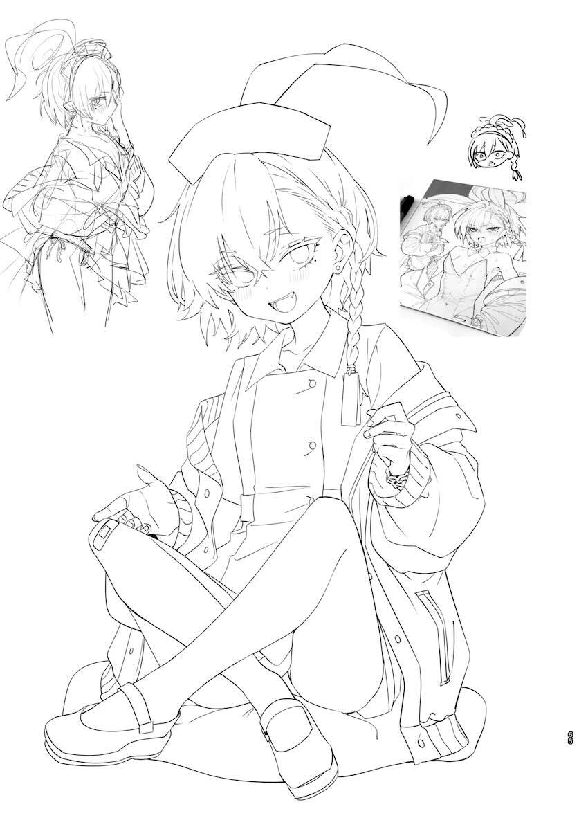 180p超えブルアカラフイラスト総まとめC105 <> 064