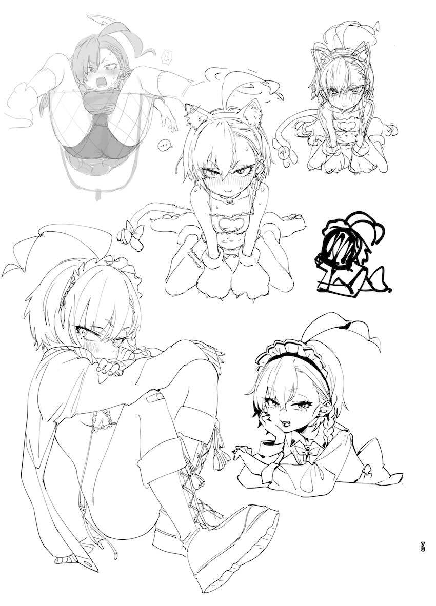 180p超えブルアカラフイラスト総まとめC105 <> 072