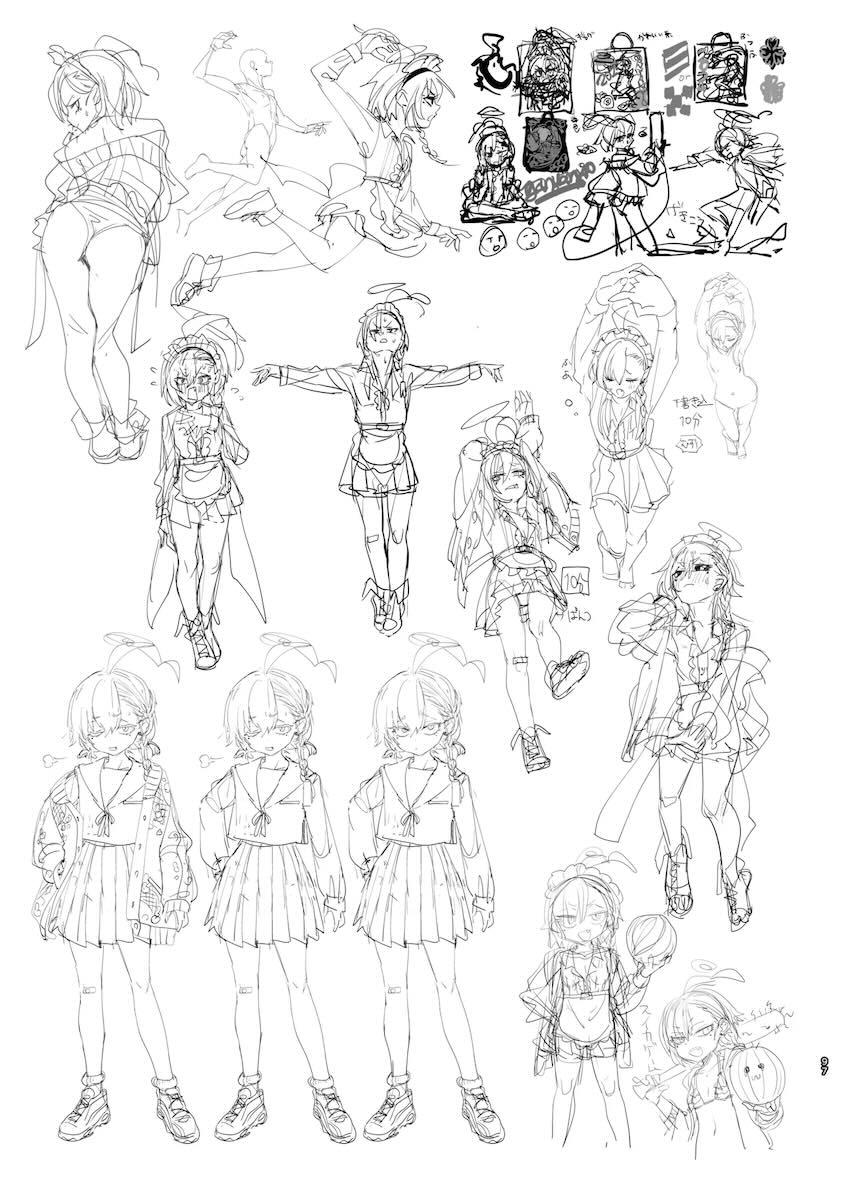 180p超えブルアカラフイラスト総まとめC105 <> 096