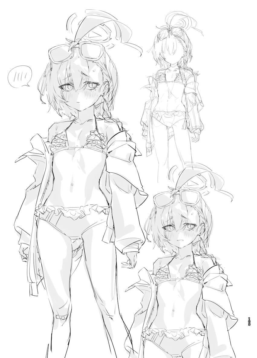 180p超えブルアカラフイラスト総まとめC105 <> 102