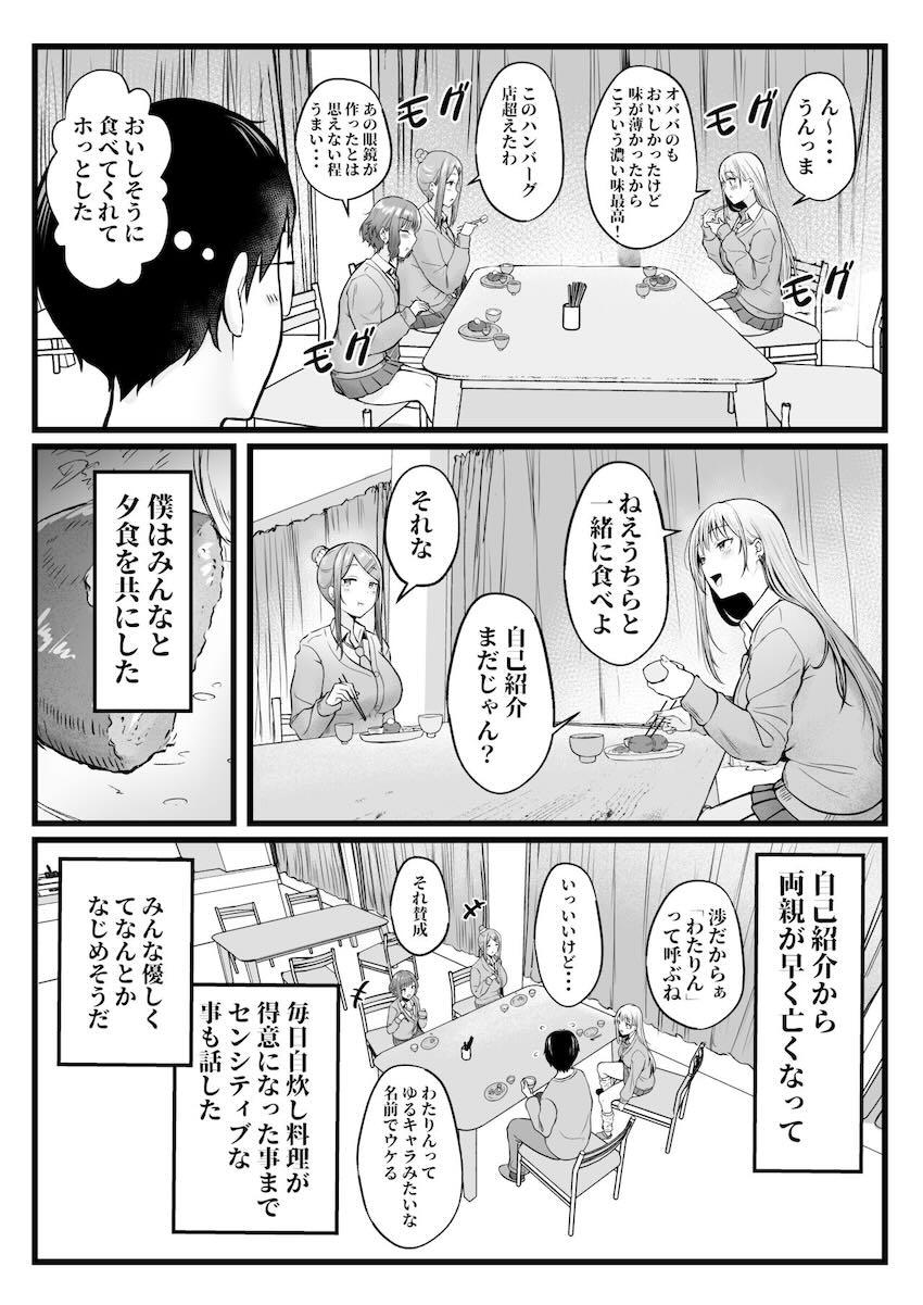 【1話】寮の管理人業務を引き継いだ陰キャ主人公が、その寮に住んでいるギャルJKたちに翻弄されるハーレム本 <> 010