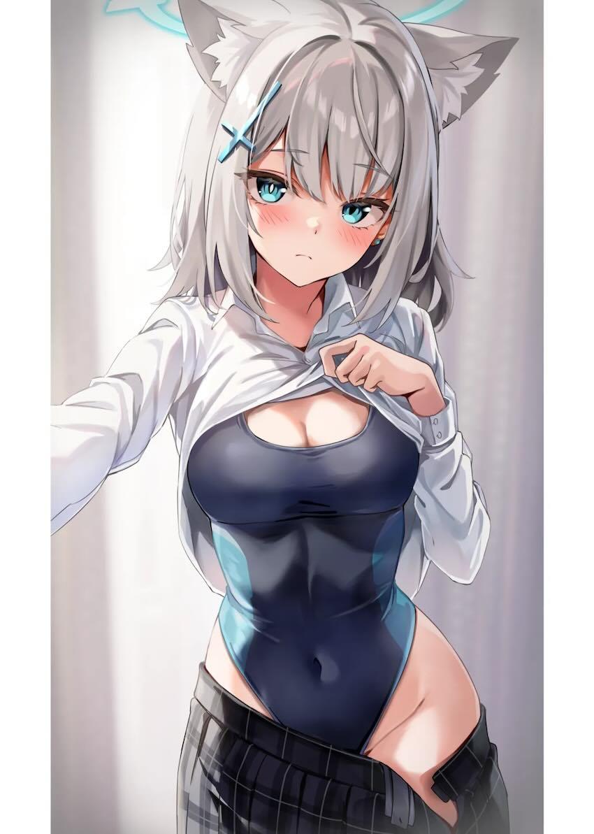 ブルアカの美少女ヒロインたちがぬぎぬぎ☆くぱぁおまんこ見せてくれるフルカラーイラスト集 <> 008