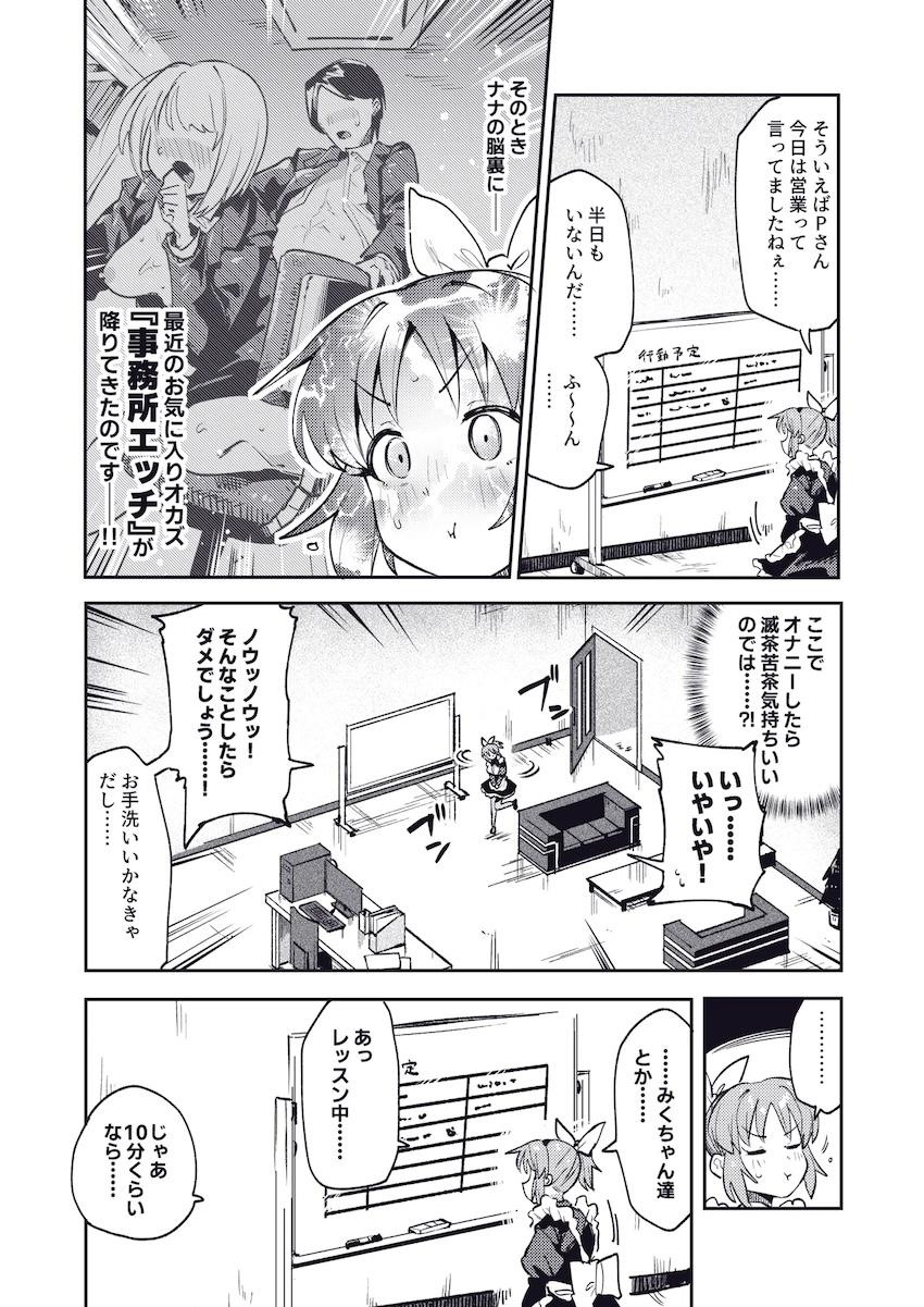 変態菜々ちゃんが事務所でドキドキ潮吹きオナニー！ <> 002