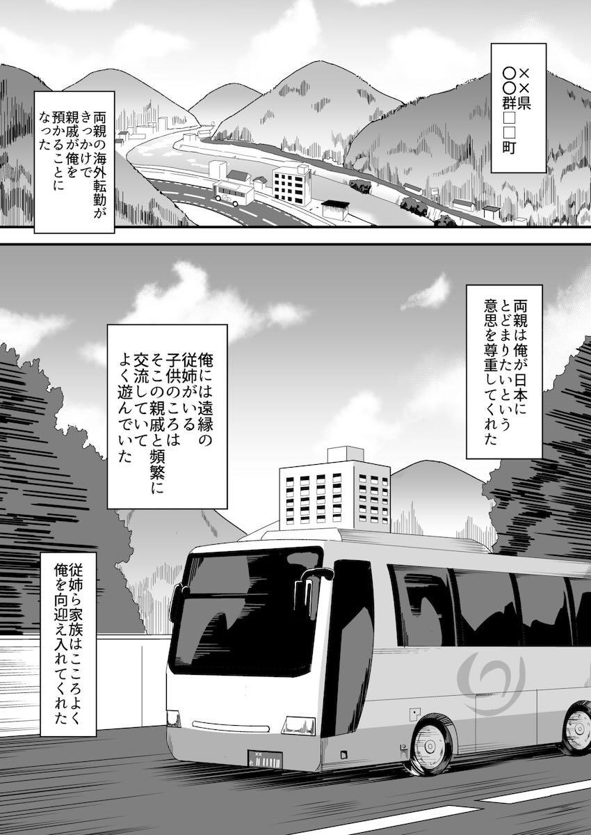久しぶりに再会した年上いとこお姉ちゃんがめちゃくちゃ性欲旺盛で…！ <> 002