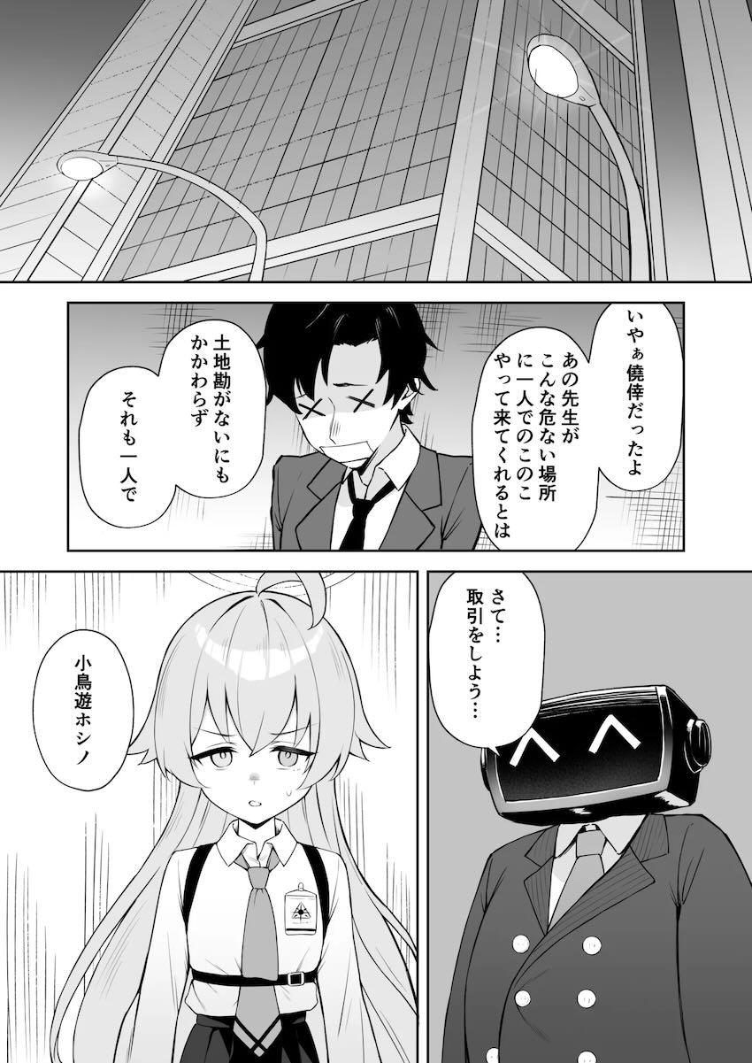 先生を人質に取られたホシノが媚薬の被験体になる話 <> 002