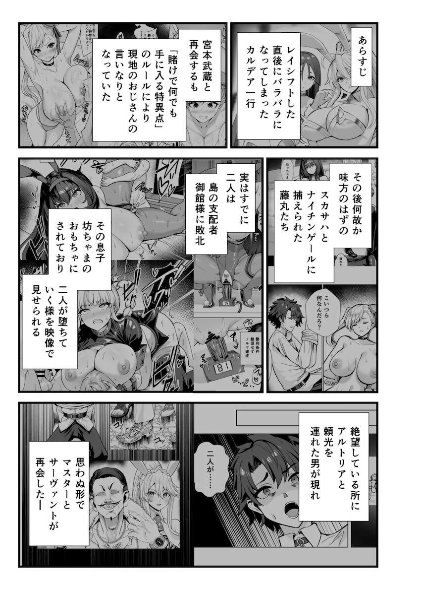 【100p超え大ボリューム長編ストーリー】カジノ勝負に負けたアルトリアと頼光がオナホ奴隷としてコキ使われる！ <> 002